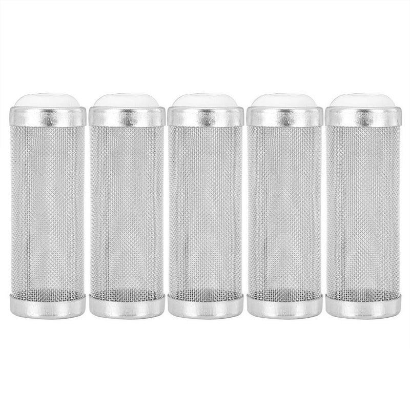 Tnfeeon 5 pcs Stainless Steel Aquarium Filter Protector, Aquarium Fish Filter Inflow Inlet Mesh Basket Shrimp Protecting (12mm) - Image 1